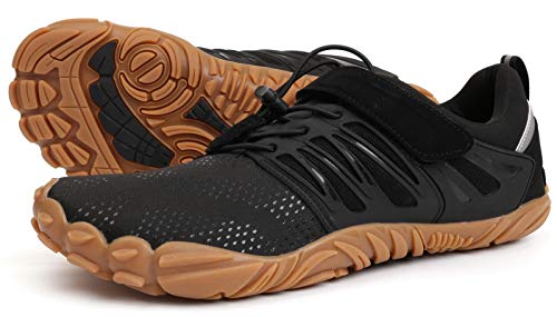 Joomra Womens Barefoot Road Running Shoes for Ladies Wide Minimalist Size 7.5-8 Camping Arch Support Female Zero Drop Gym Toes Hiking Cycling Footwear Black 38