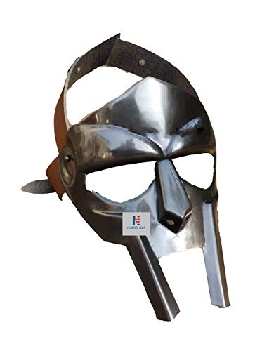 Halloween Mask Mf Doom Roman Gladiator Rapper Costume Mad Villain Steel Face Armour
