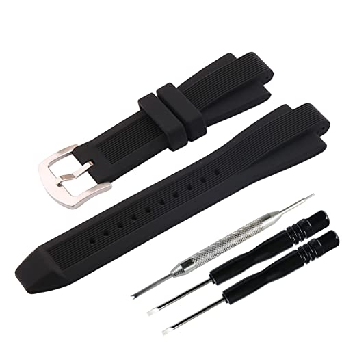 JETHENG Men's Silicone Watch strap compatible with Michael Kors MK8152 MK8406 MK9019 MK9026 MK8382 Outdoor Sports Rubber Watch Band Women's wristband Buckle