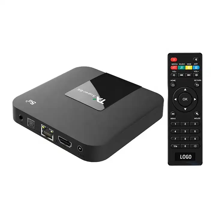 Black WiFi Set Top Box Android 4K Smart Tvbox Adult TV Channels Internet Smart TV Box Android TV Box