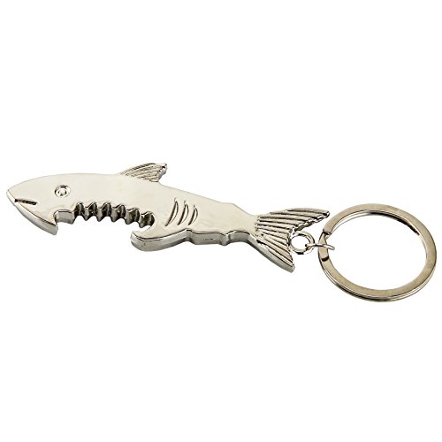 Swatom Shark Bottle Opener Keychain Beer Opener Tool Key Chain Ring