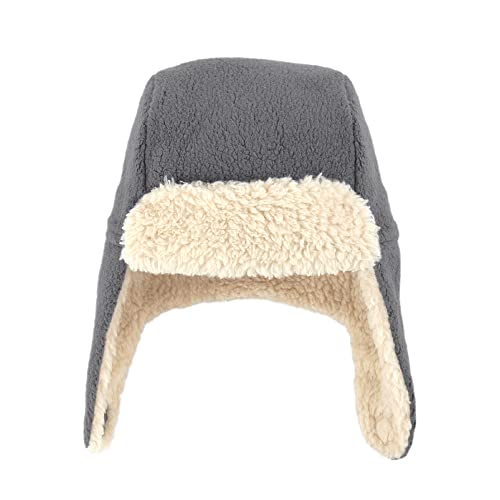 Zutano Boys’ and Girls' Cozie Fleece Furry Winter Baby and Toddler Hat, Gray, 18M