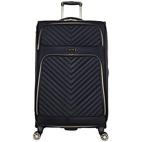 Kenneth Cole REACTION Chelsea Chevron Quilted Luggage, Black, 28-Inch Checked