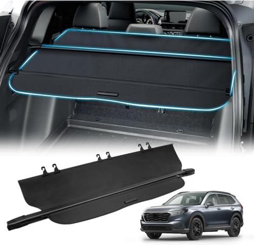 NOVCAPAR Cargo Cover for 2023 2024 Honda CRV Retractable Rear Trunk Cargo Luggage Security Shade Cover Shield 2023 Honda CRV Accessories Fit for EX,Sport Hybrid,EX-L,Sport Touring Hybrid,Black Carbon