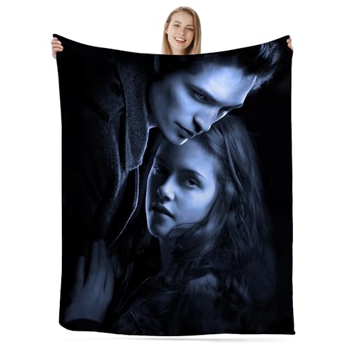 Movie Blanket Soft Blanket for Kids Adults 50x60 Inches Throw Blanket for Bedding Couch Living Room Office All Season, Blue