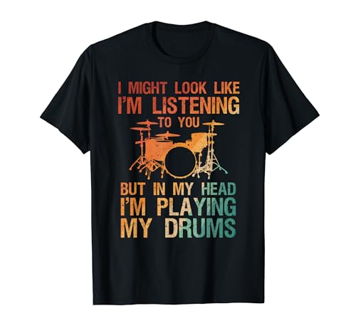 Funny Drummer Art For Men Women Drum Player Percussion Lover T-Shirt