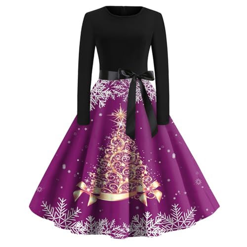 Vestidos Verdes De Mujer Elegantes Winter Dresses for Women 2023 Prom Dresses for Women Women Formal Dresses Long Fall Dresses Dress for Party（6-Purple Pink,3X-Large）