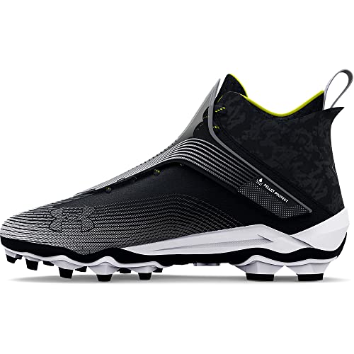 Under Armour Men's Highlight Hammer MC Football Shoe, Black (001)/White, 9.5