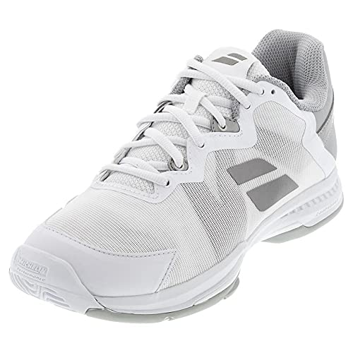 Babolat Women’s SFX3 All Court Tennis Shoes,White/Silver (US Size 7.5)