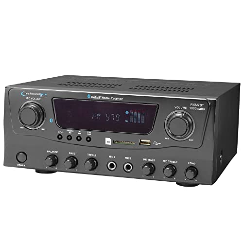 Technical Pro RXM7BT Bluetooth Stereo Audio Receiver, AM/FM, USB/SD, AUX