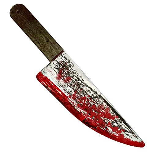 16' Large Fake Knife With Fake Blood Prop, Plastic Halloween Prop Knife Toy for Costume Accessories Such As Horror Costumes, Scary Clown, for Kids & Adults by 4E's Novelty
