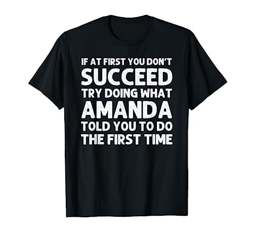 AMANDA Name Personalized Birthday Funny Christmas Joke T-Shirt