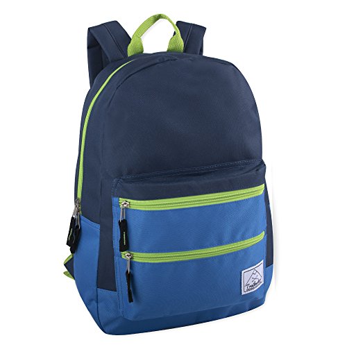 Trail maker Multi-Color Back Pack with Adjustable Padded Shoulder (Navy) Medium