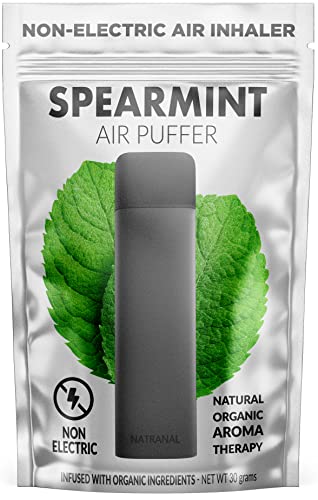 Natranal Quit Puffer for Oral Fixation Relief, Inhaler Puffer to Quit, Delicious Flavour, Non Electric, Soft Tip Behavioral Aid Inhaler - Spearmint (Pack of 1)