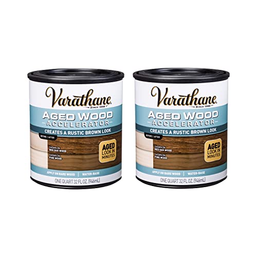 Varathane 331305-2PK Aged Wood Accelerator, Quart, Brown, 32 Fl oz(Pack of 2)