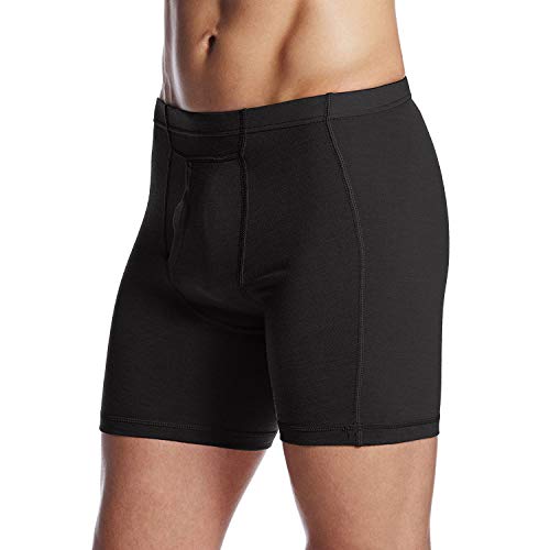 Minus33 Merino Wool Acadian Men's Lightweight Boxer Brief Black Large