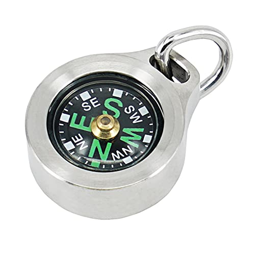 MecArmy CMP Titanium/Brass Grade Compass, Teardrop Shaped Survival Compass, Waterproof IPX5 Hiking Compass, Handheld Compass Easy to Recognize Direction (Titanium)