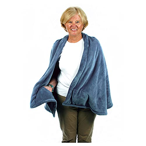 Granny Jo Products womens Granny Jo Products Women's Cape-wedgwood, Wedgewood Blue, Fleece Jacket, Wedgwood Blue, Small-Medium US