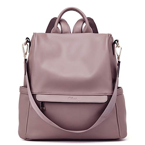 CLUCI Women Backpack Purse Fashion Leather Large Designer Travel Bag Ladies Shoulder Bags Brownish purple