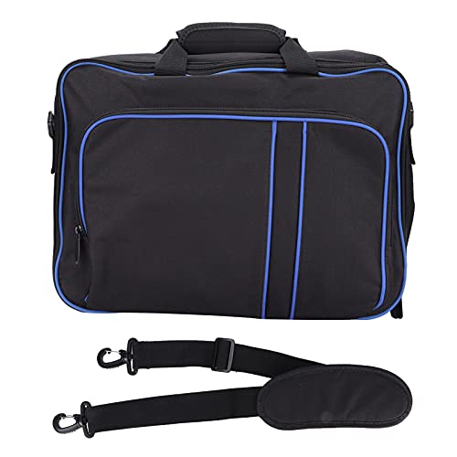 Travel Carrying Bag Portable Travel Carrying Bag Large Capacity Protective Console Case for PS5 Games Controller and Game Console Storage Pack for PS5(Blue Black)