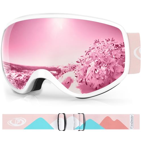 findway Kids Ski Goggles for Boys Girls Youth-OTG Anti-Fog Over Glasses Kids Snow/Snowboard Goggles