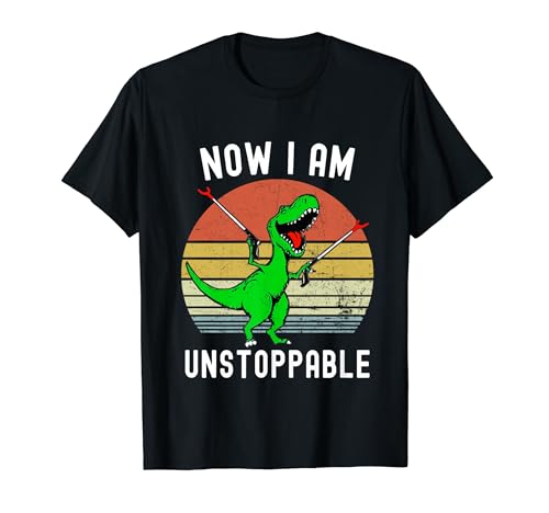 Retro Vintage Now I Am Unstoppable Trex Funny T-Rex T-Shirt