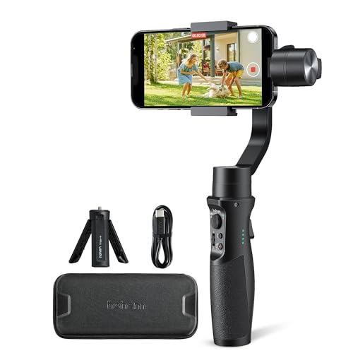 hohem iSteady Mobile Plus Gimbal Stabilizer for Smartphone, 3-Axis Phone Gimbal for Android and iPhone 15,14,13,12 PRO, Stabilizer for Video Recording with Ultra-Wide-Angle Mode, 600° Inception