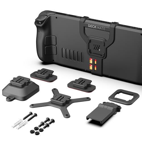 Mechanism Deckmate 7-in-1 Bundle | Steam Deck Kickstand, Battery, SSD, VESA & Wall Mounting Kit | Mount Anything to Your LCD or OLED Steam Deck & It to Anything | Case Friendly Steam Deck Accessories
