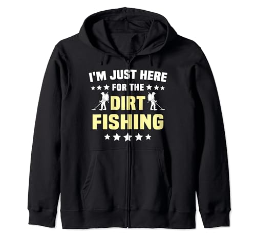 Dirt Fisher Essentials Metal Detector Tools Magnet Fisher Zip Hoodie