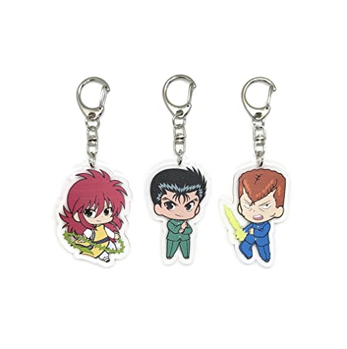 EBTY DREAMS Inc. - Set of 3 Yu Yu Hakusho Acrylic Keychain Yuusuke Urameshi, Kurama, Kazuma Kuwabara v1