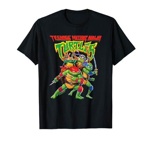 Teenage Mutant Ninja Turtles: Mutant Mayhem Logo With Group T-Shirt