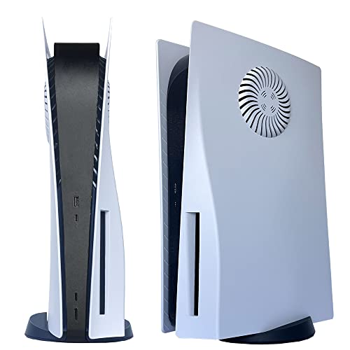 Faceplate for PS5 with Cooling Vents and Dust Filter DOBEWINGDELOU Face Plate Console Cover Replacement Side Plate Shell for PS5 Disc Edition Dustproof Accessories ABS Case White