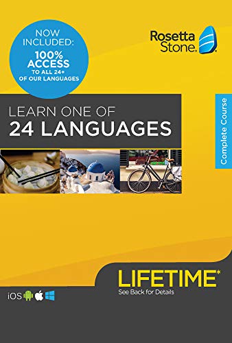 Rosetta Stone Learn Unlimited Languages| Lifetime Access - Learn 24 Languages| PC/Mac Keycard