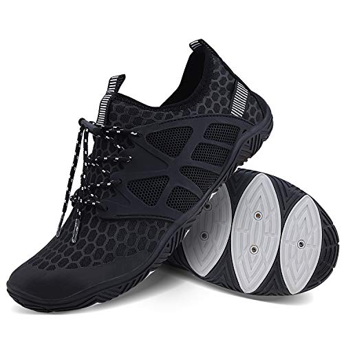 MAYZERO Water Shoes Men Women Swim Surf Shoes Beach Pool Shoes Wide Toe Hiking Aqua Shoes Winter House Slippers