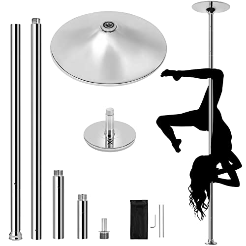 Yaheetech Dance Pole Spinning Static Dance Pole Portable Removable for Home Club Bar Gym 44.5-108.3� Height Adjustable & Weight Capacity 500lb