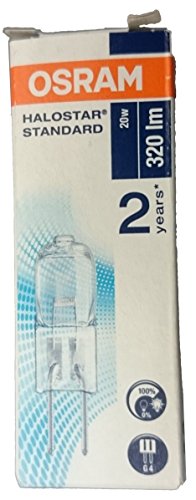 OSRAM - 64425 - Halogen Bulb 20 Watt 22 kWh/1000h, 12 Volt G4, 33 x 10 mm