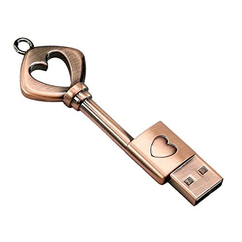 64GB USB 3.0 Flash Drive,Cute Key USB Flash Drive with Heart Shape,High Speed Up to 100MB/S Flash Drive Thumb Drive Jump Drive Ideal Gift for Anniversary/Birthday/Photographer/Wedding