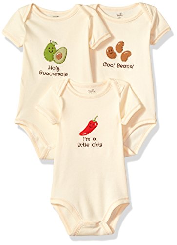 Touched by Nature baby boys Organic Cotton Bodysuits Bodysuit, Guacamole, 6-9 Months US