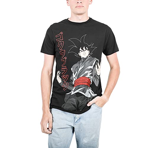 Dragon Ball Super Oversized Goku Black with Kanji Men's Black T-Shirt-Medium