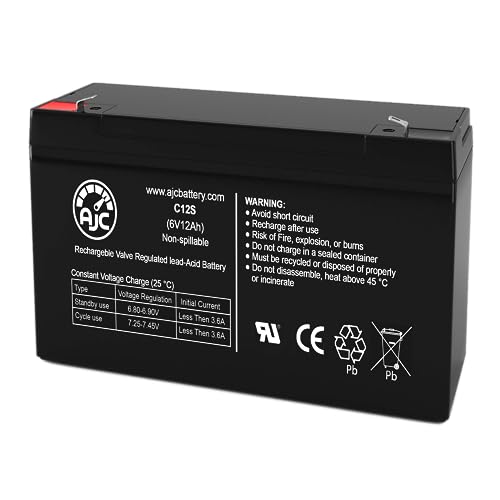 AJC Battery Compatible with Exide Q-102 6V 12Ah Emergency Light Battery
