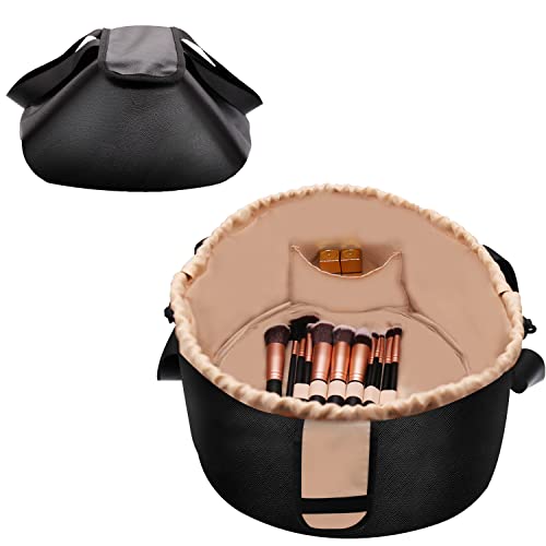 rlokosfb Large Drawstring Makeup Organizer,Lay Makeup Bag Cosmetic Bag Toiletry Bag for Travel,Portable Waterproof Make Up Bags for Women Brush Toiletries Accessories with a Durable Design
