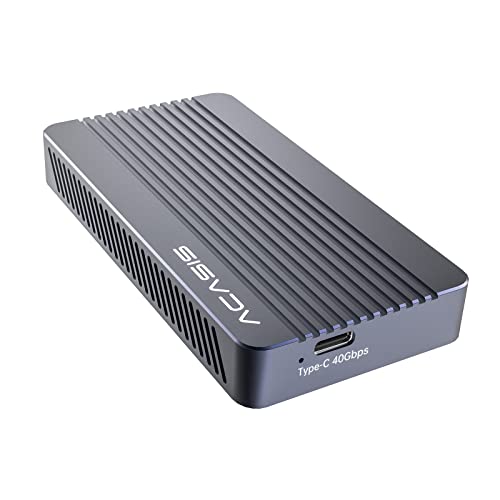 ACASIS 40Gbps M.2 NVMe SSD Enclosure, Upgraded Sturdy 8TB USB-C Aluminum External Hard Drive for M1 Pro/Max Mac, Support 2280 B+M M-Key PCIe, Compatible with USB4/3.2/3.1/3.0/2.0