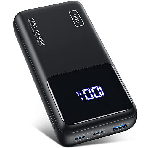 INIU Power Bank, 25000mAh 65W USB C Laptop Portable Charger, PD QC Fast Charging 3-Output External Battery Pack for Laptop MacBook Dell XPS iPad Tablet Steam Deck iPhone 15 14 13 Pro Samsung S22 etc