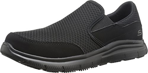 Skechers Men's Flex Advantage Slip Resistant Sr Mcallen Slip On, Black, 10.5