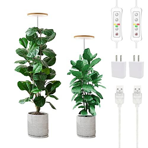 Plant Grow Light,yadoker LED Growing Light Full Spectrum for Indoor Plants,Height Adjustable, Automatic Timer, 5V Low Safe Voltage,Idea for Large Plant Light