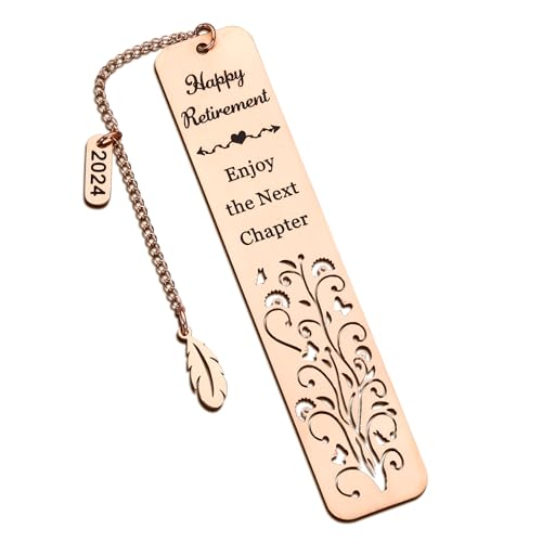 for Women Men Retirement Gift Retirement Bookmark for Retired Friend Teacher Nurse 2024 Happy Retirement Gift for Coworkers Leader Manager Goodbye Going Away Farewell Leaving Gifts for Female Male