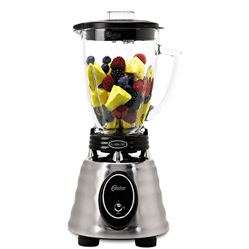 Oster BPCT02-BA0-000 6-Cup Glass Jar 2-Speed Toggle Beehive Blender, Brushed Stainless