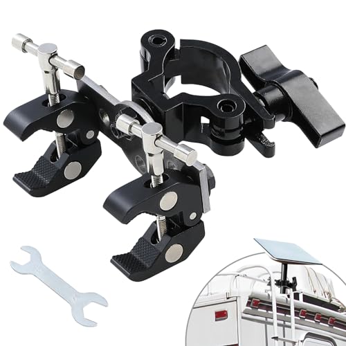 Starlink Mounting Kit,Starlink Mount Clamp Works with RV,Pole,Roof, Antenna Weather Stations etc,Outdoor Portable Installation,Starlink Accessories for Camper Upgrade Mount