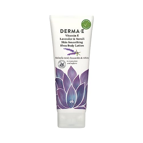 DERMA-E Vitamin E Lavender and Neroli Therapeutic Shea Body Lotion – All Natural Moisturizer for Dry Skin – Gently Scented Cruelty Free Moisturizing Cream, 8 oz