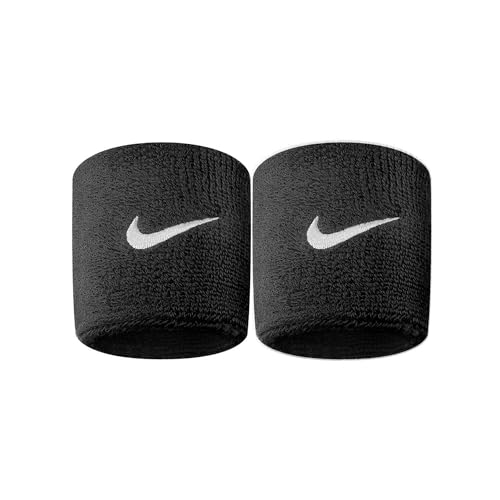 Nike Swoosh Wristbands 2pk Black | White